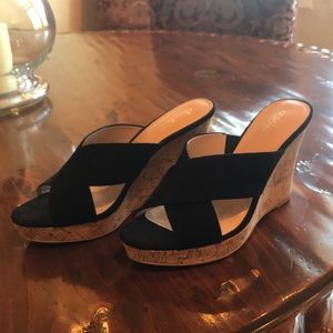 Charles black wedges